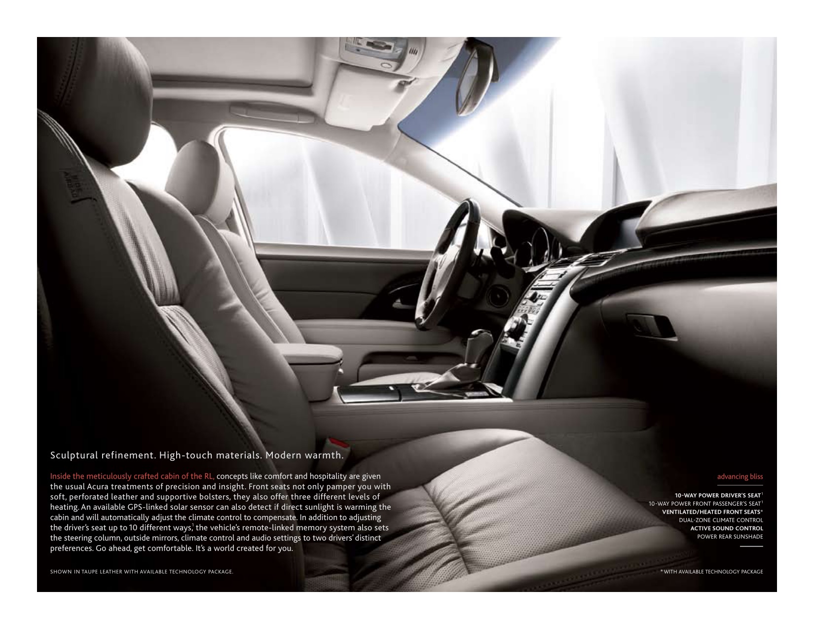 2010 Acura RL Brochure Page 28